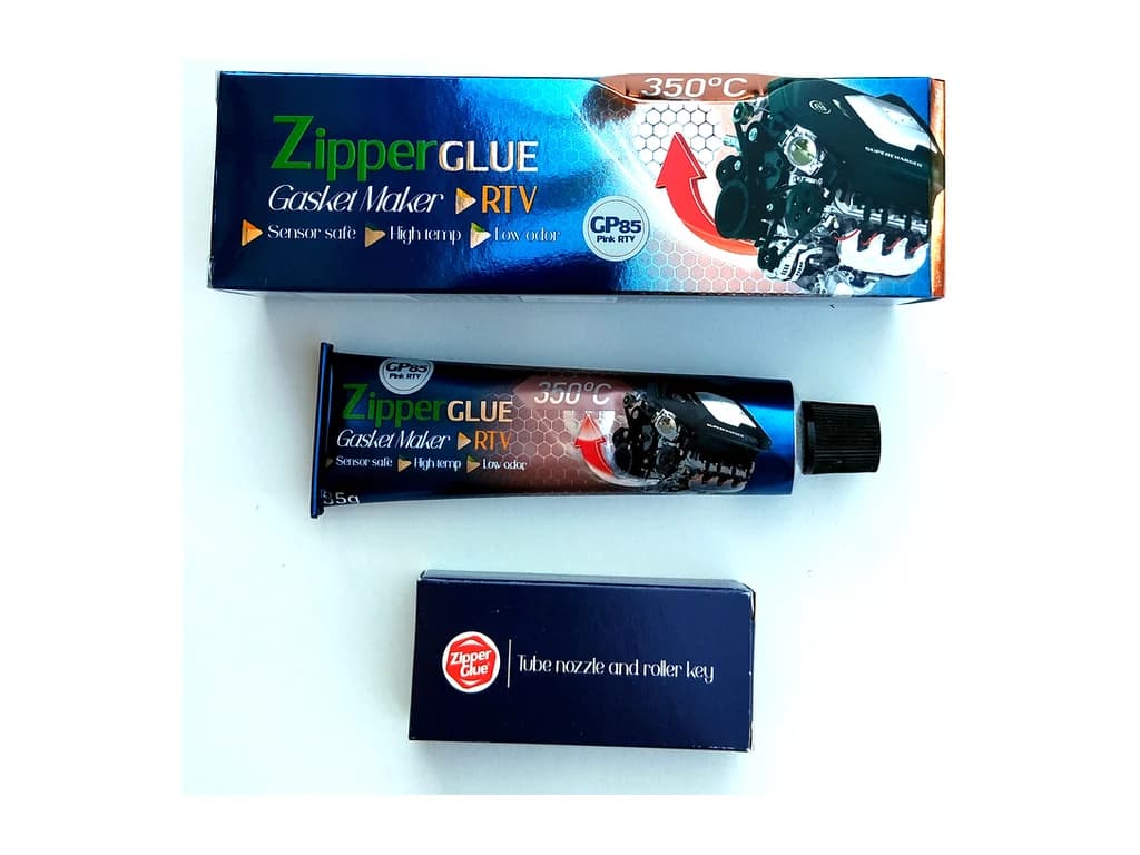 چسب واشرساز صورتی Zipper Glue GP85 (RTV، مقاوم تا ۳۵۰ درجه) — ZG-GP85-RTV